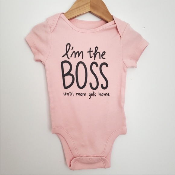 🆕️Baby Pink Boss Onesie Size 6-12M - Picture 1 of 3